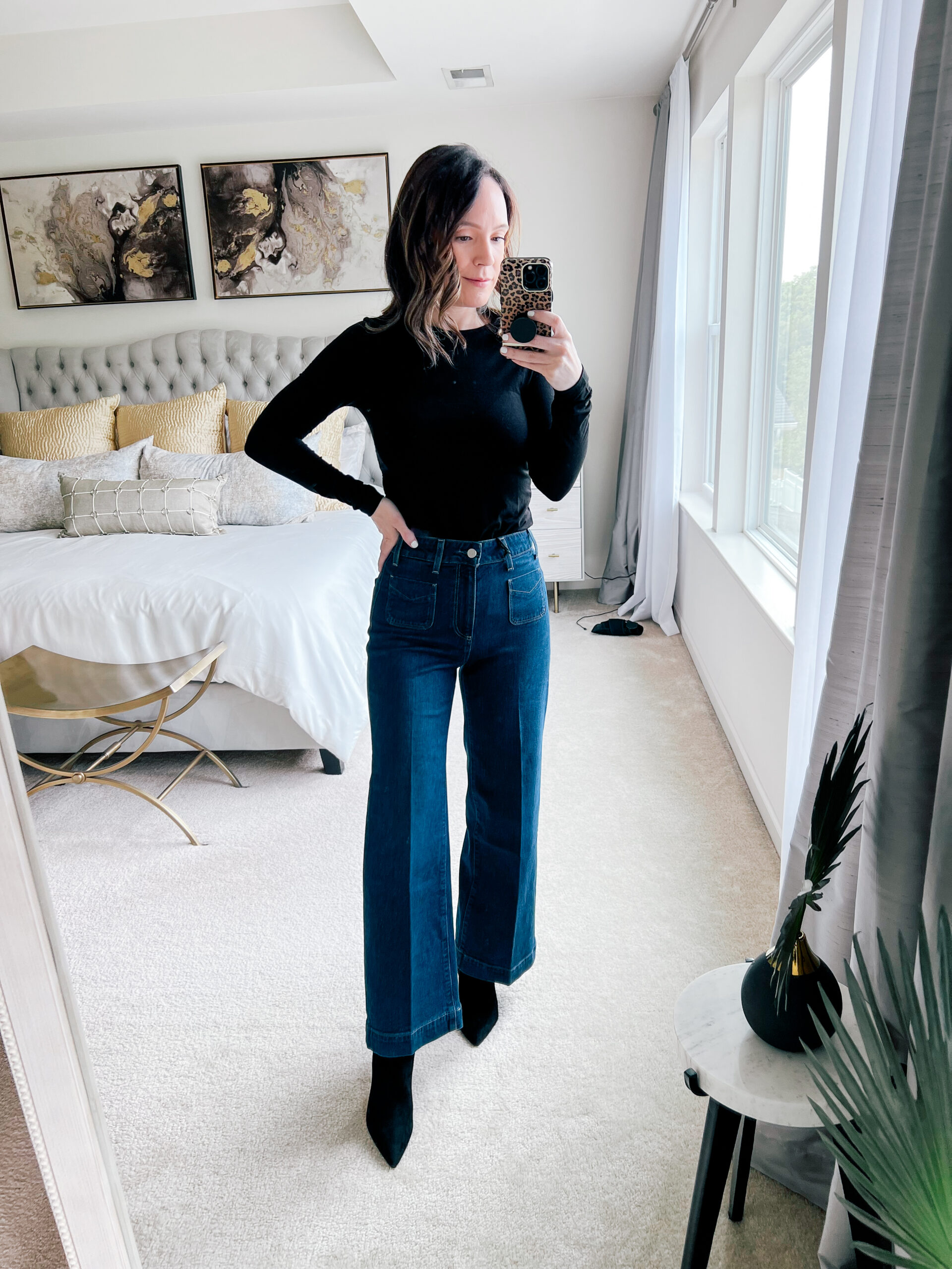 wide leg jeans outfit ideas 0043