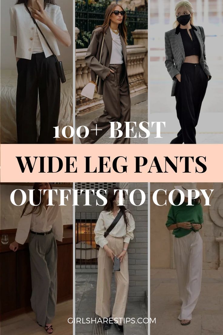 wide leg pant outfit ideas 0021