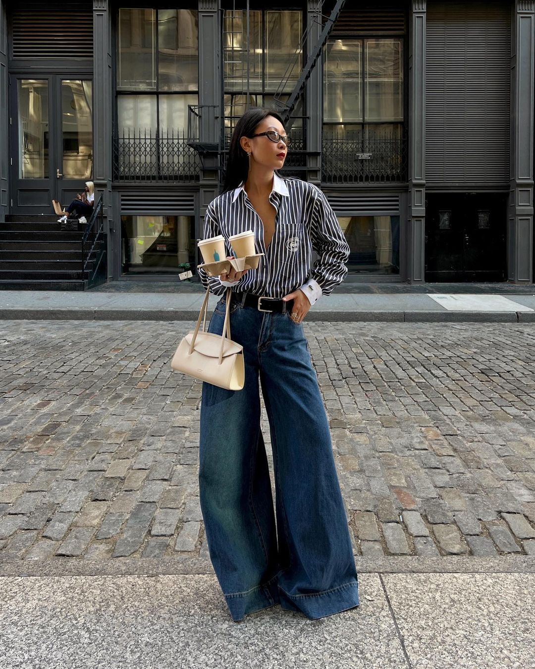 wide leg pant outfit ideas 0030