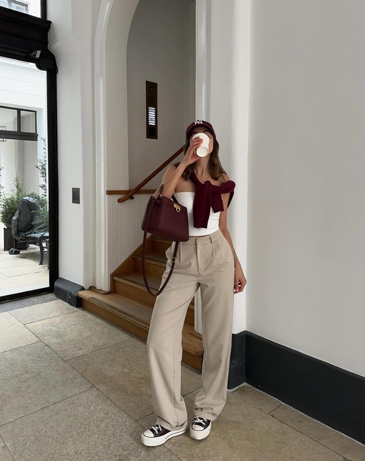 wide leg pant outfit ideas 0034