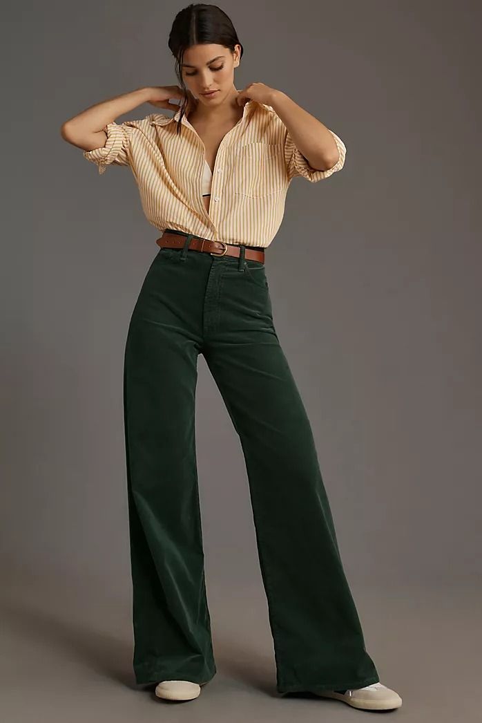 wide leg pant outfit ideas 0049