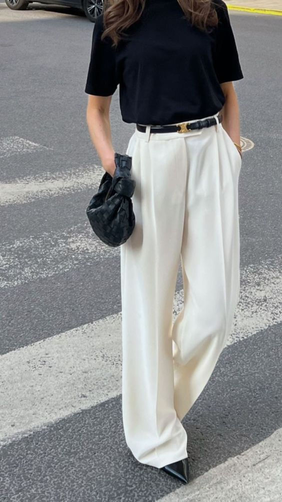 wide leg pant outfit ideas 0050