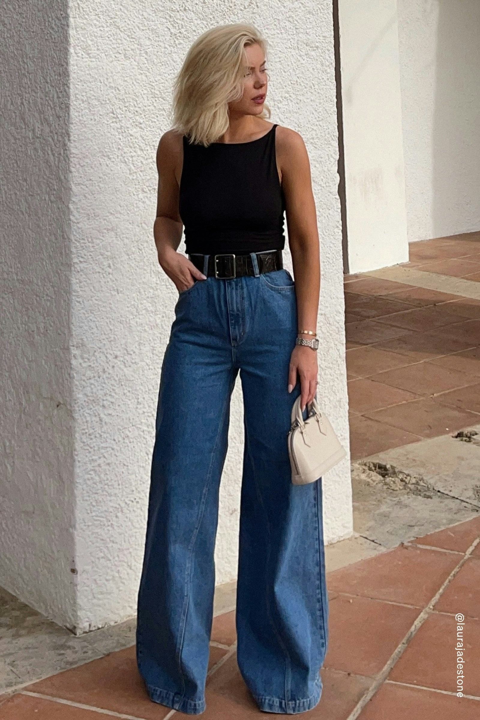 wide leg pant outfit ideas 0065