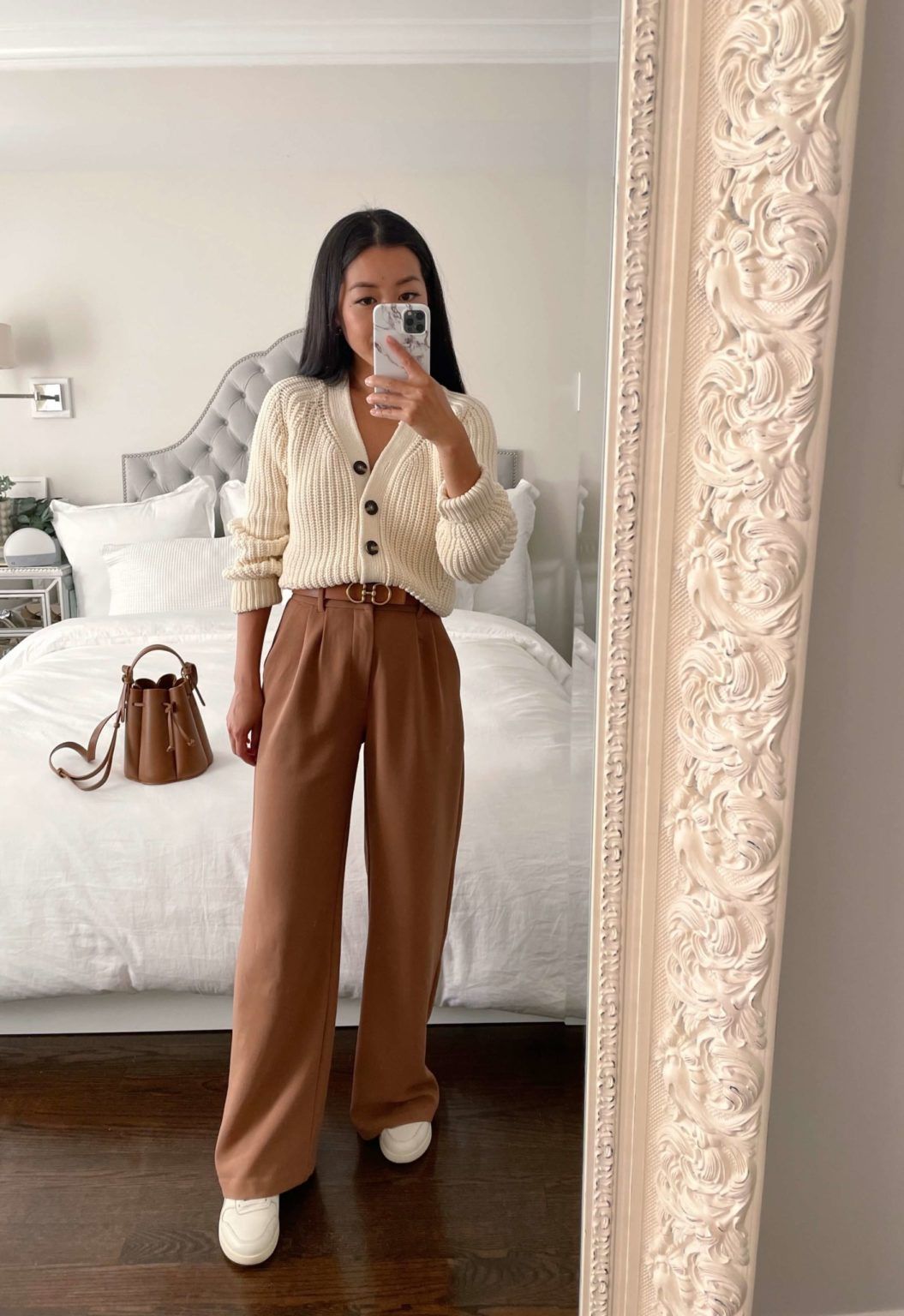 wide leg pant outfit ideas 0068