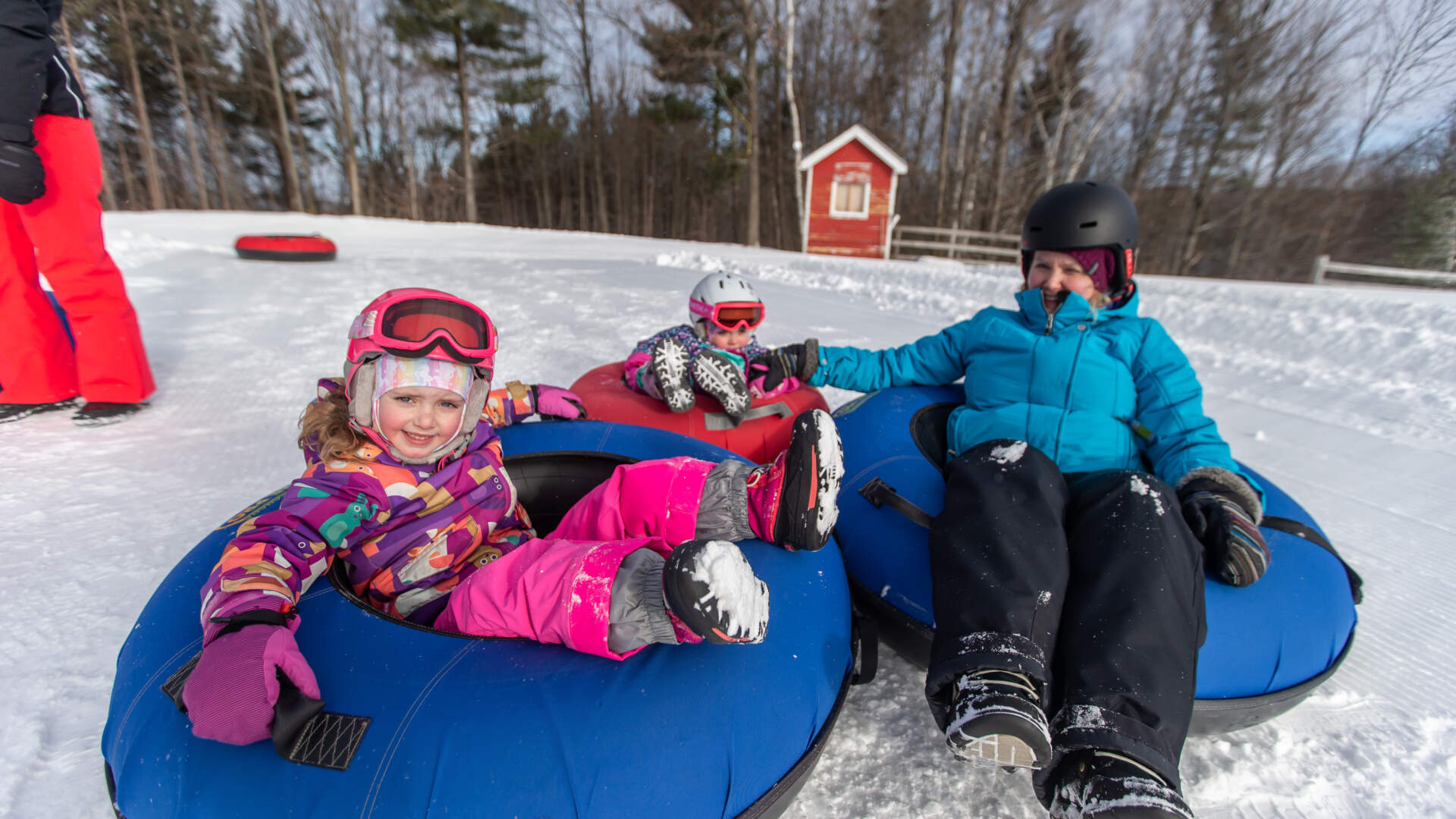 winter footwear options for snow tubing outfit ideas