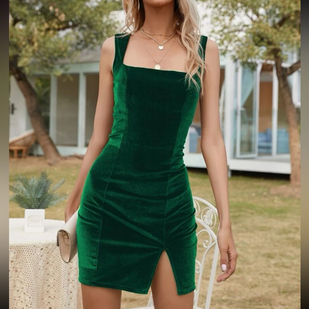 Affordable green velvet dress outfit ideas for chic seasonal styles