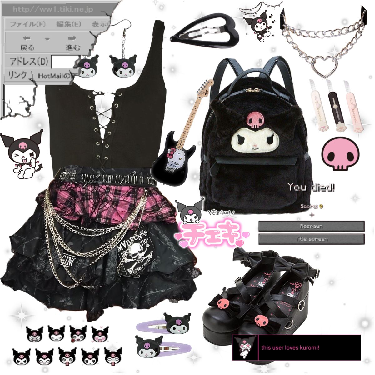 Glamorous Kuromi outfit ideas to elevate your alternative fashion game